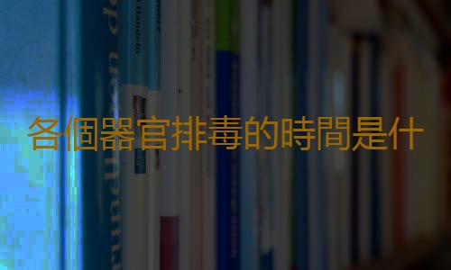 各個器官排毒的時間是什麽時候？