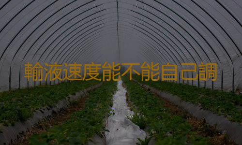 輸液速度能不能自己調